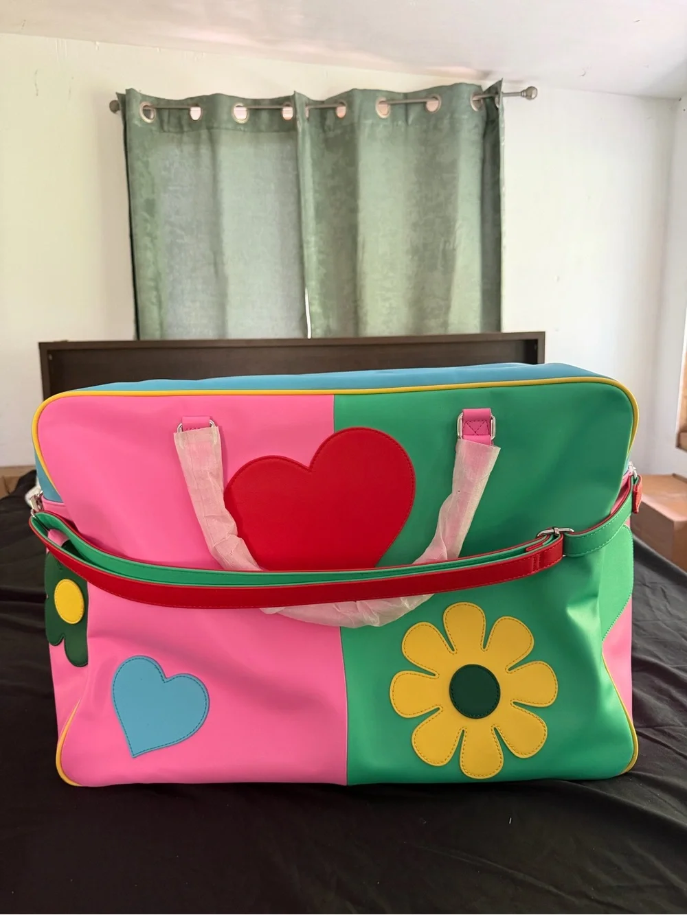 Dolls kill free luv Colorful Patchwork Weekender Bag with matching handbag - Picture 6 of 6